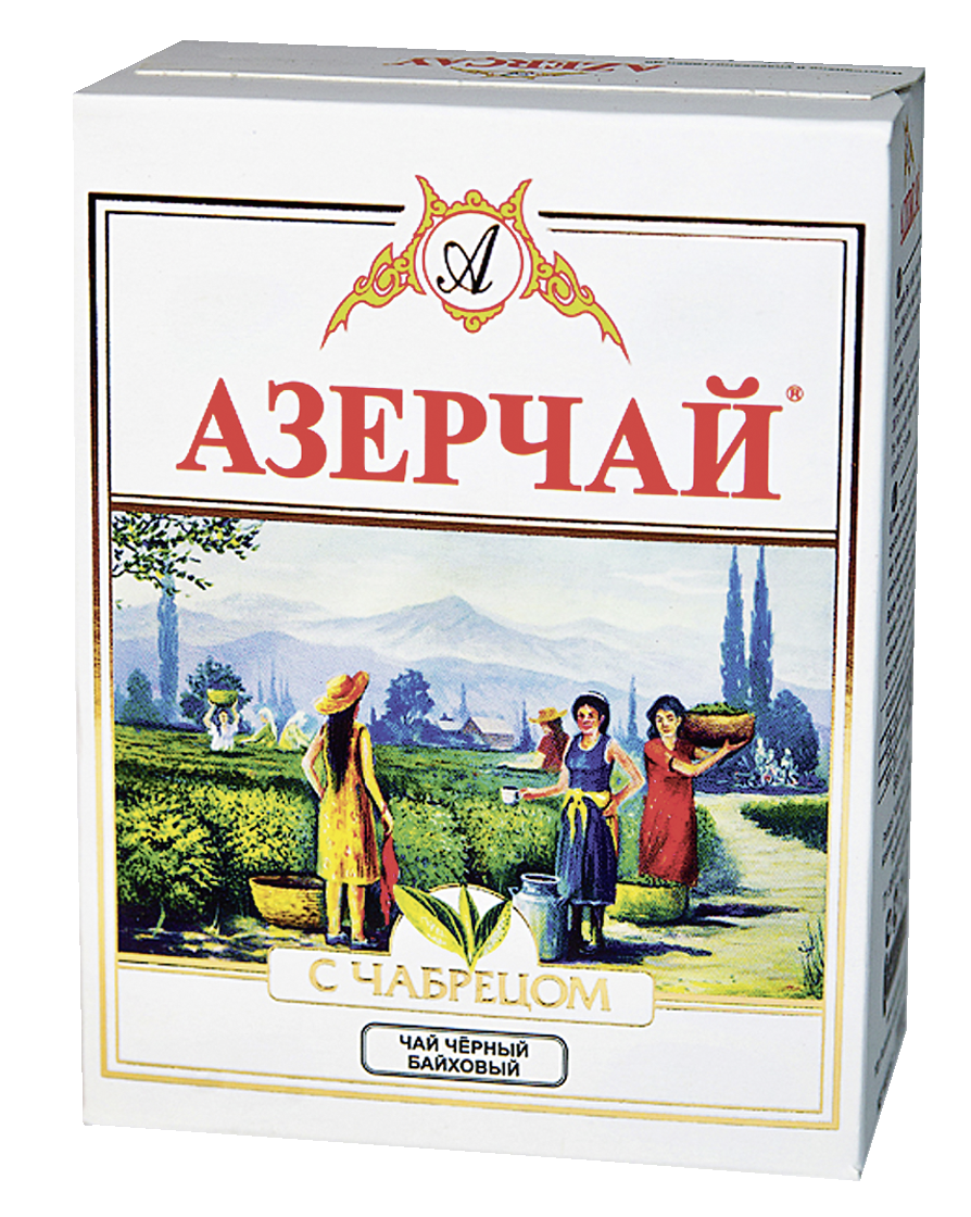 Изображение товара Чай Азерчай черный листовой с чабрецом, 100г