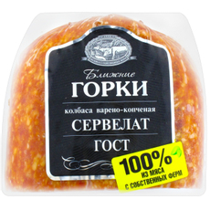 Колбаса Ближние горки Сервелат варено-копченая ГОСТ, 500г