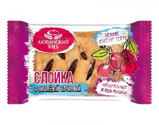 Слойка Аютинский хлеб с вишней, 80г