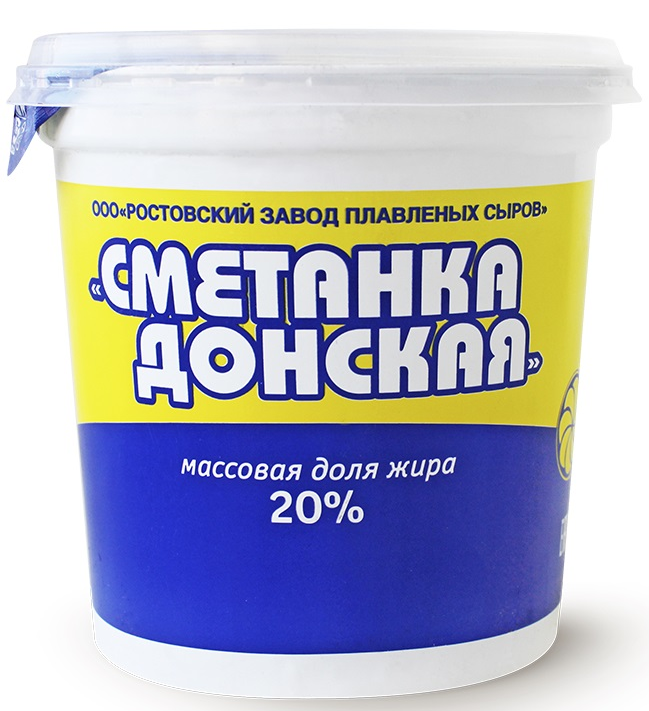Продукт сметанный РЗПС Сметанка Донская 20%, 800г