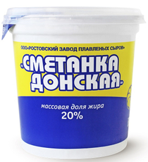 Продукт сметанный РЗПС Сметанка Донская 20%, 800г