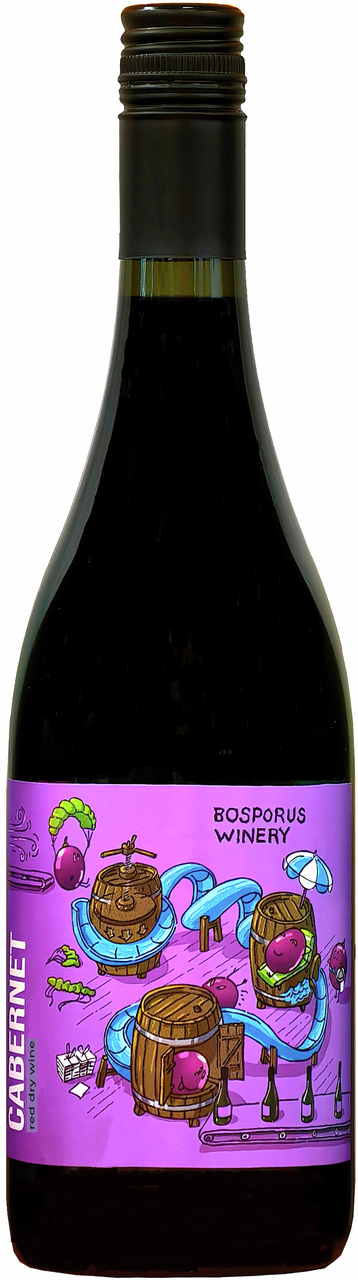 Вино Bosporus Winery Каберне красное сухое, 0.75л