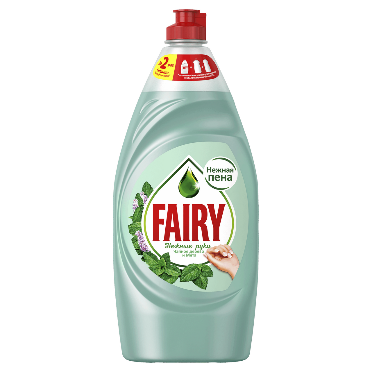 Изображение товара Средство для мытья посуды Fairy Нежные руки Чайное дерево и мята, 900мл