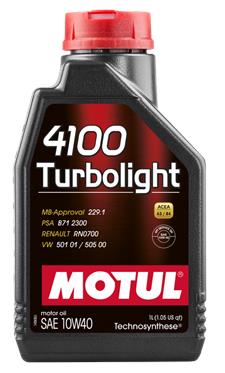 Моторное масло MOTUL 4100 Turbolight 10W40 1 л