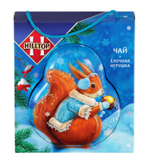 Чай подарочный Hilltop черный листовой с елочной игрушкой, 50г