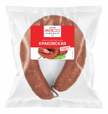 Колбаса Кировский мясокомбинат Краковская полукопченая высший сорт, ~600г