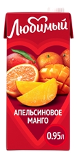 Напиток сокосодержащий Любимый Апельсиновое манго, 950мл x 12 шт