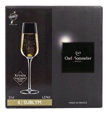 Набор бокалов для шампанского Chef&Sommelier Sumlym, 210мл х 6шт