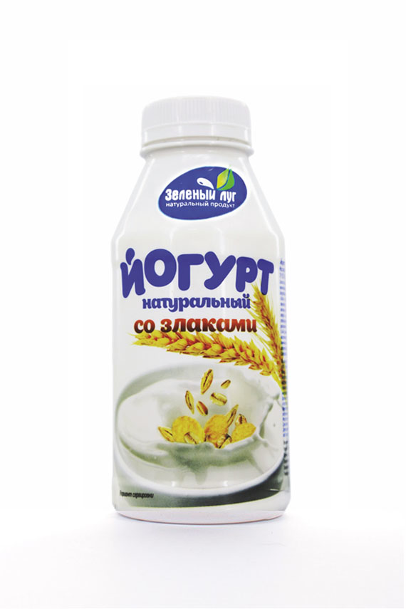 Йогурт Зеленый луг натуральный злаки, 340г купить с доставкой на дом ...
