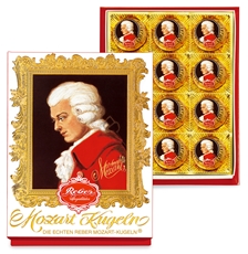 Конфеты Reber Mozart 356 из горького шоколада, 240г