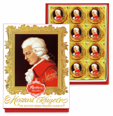 Набор конфет Reber Mozart 356 из горького шоколада, 240г