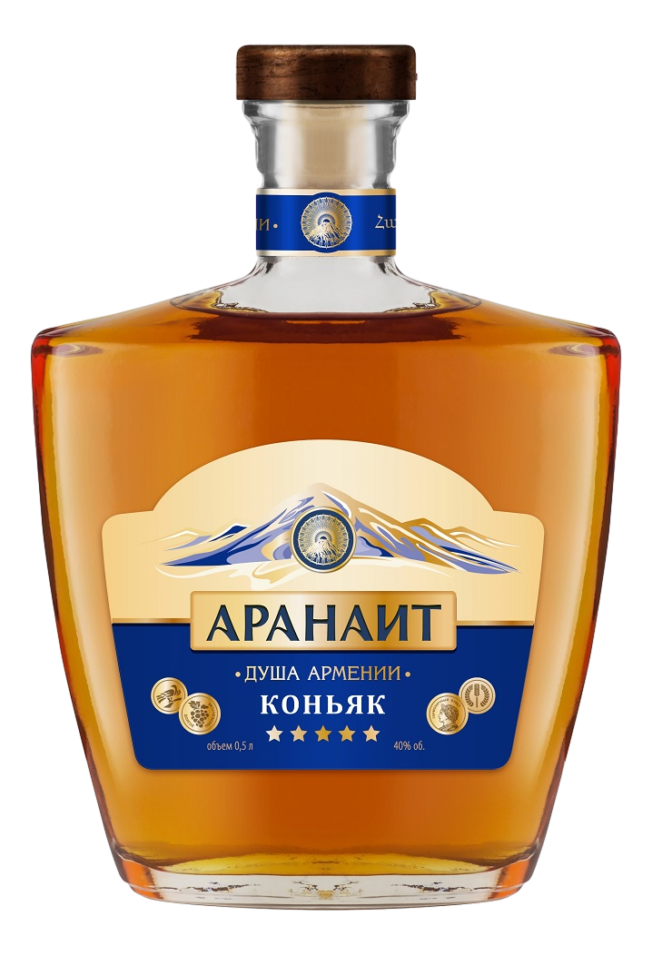 Коньяк Аранаит 5 лет, 0.5л