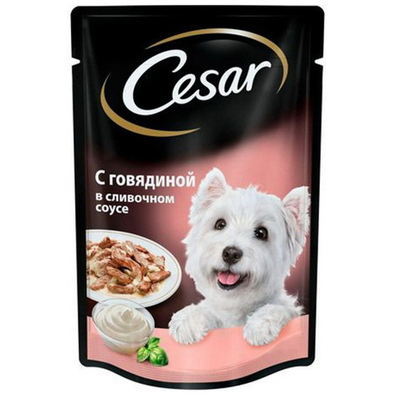 Корм консервированный полнорационный Cesar для взрослых собак всех ...