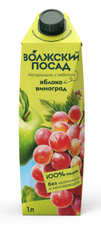 Нектар Волжский посад Яблочно-виноградный, 1л