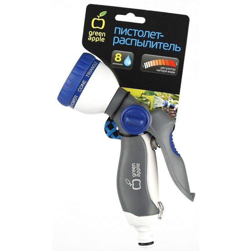 Пистолет-распылитель Green Apple пластиковый 8 режимов