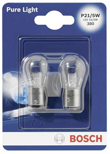 Лампа автомобильная BOSCH P21/5W, 2 шт