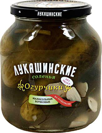 Огурцы ЛУКАШИНСКИЕ малосольные бочка, 670г купить с доставкой на дом ...