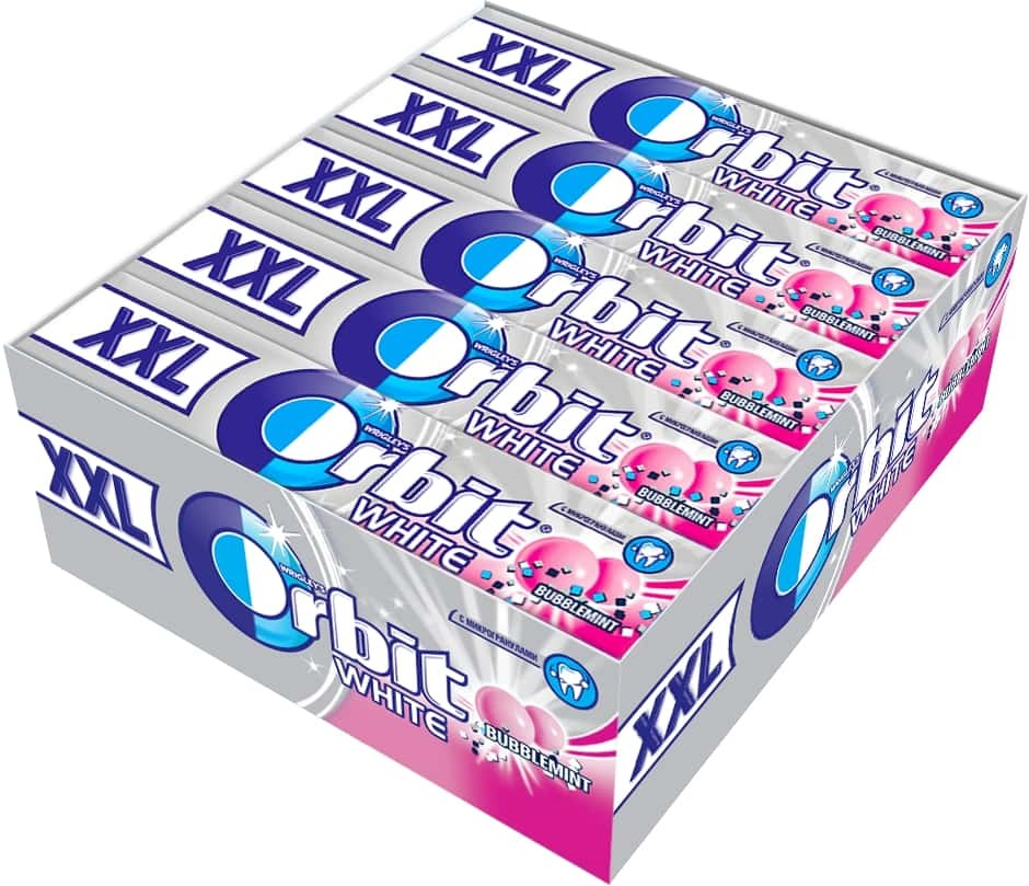 Изображение товара Жевательная резинка Orbit White XXL Bubblemint, 20г x 20 шт