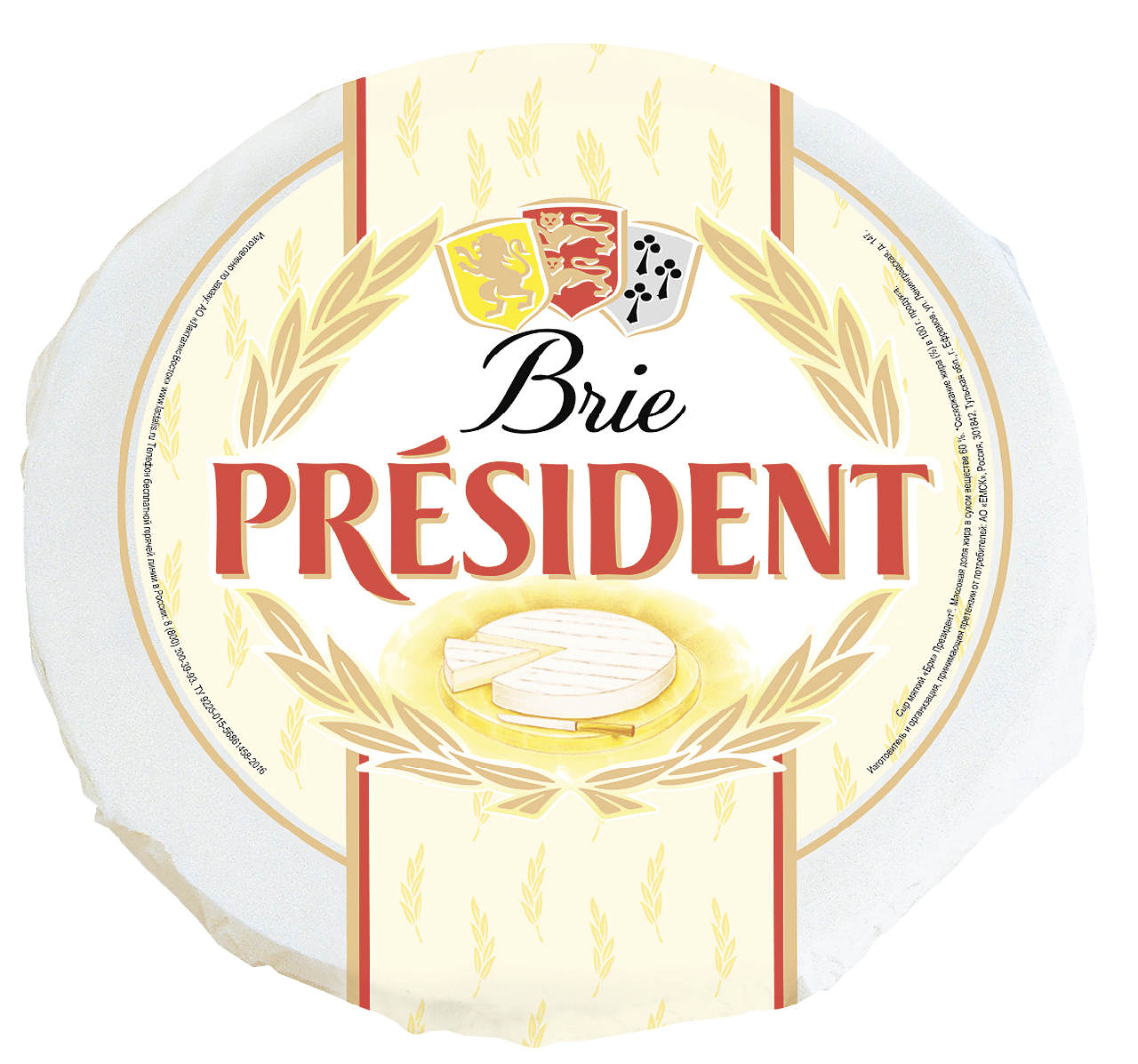 Сыр President Brie 60%, ~2.9кг купить с доставкой на дом, цены в  интернет-магазине