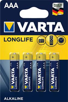Батарейки Longlife VARTA, AAA, 4 шт