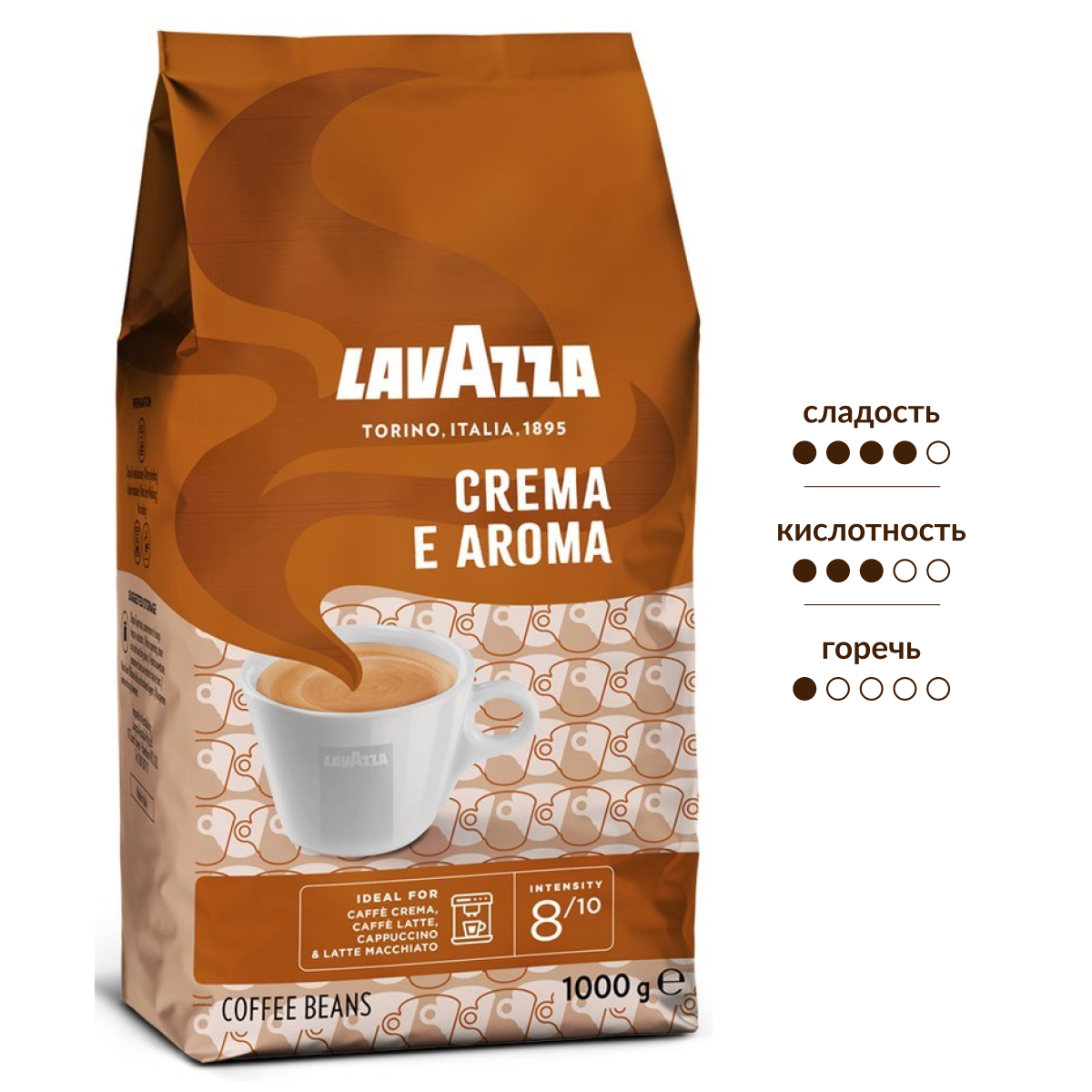 Изображение товара Кофе Lavazza Crema e Aroma зерновой, натуральный жареный 1 кг