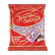 Конфеты Красный Октябрь Золотое суфле черносмородиновое, 200г