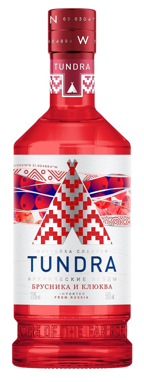 Изображение товара Настойка TUNDRA Брусника и Клюква (0. 5 л) - яркий ягодный букет