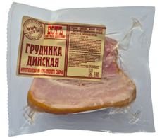 Грудинка свиная Естъ Динская копчено-вареная, ~450г