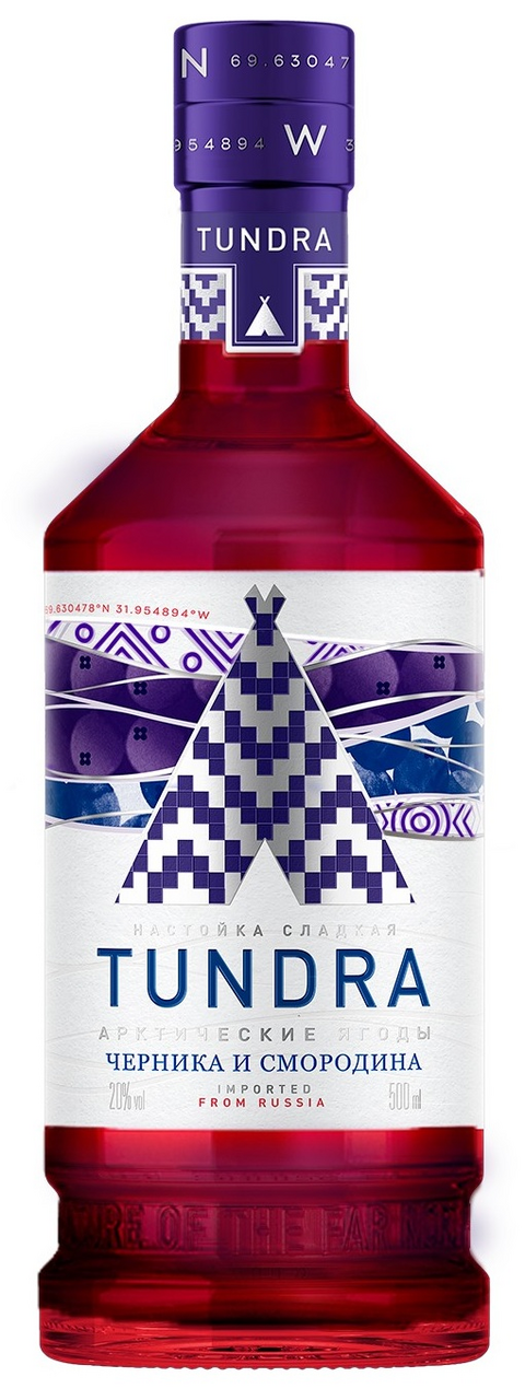 Изображение товара Настойка сладкая Tundra черника и смородина, 0.5л