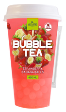 Напиток Aziano Bubble Tea клубника и банан негазированный, 450мл
