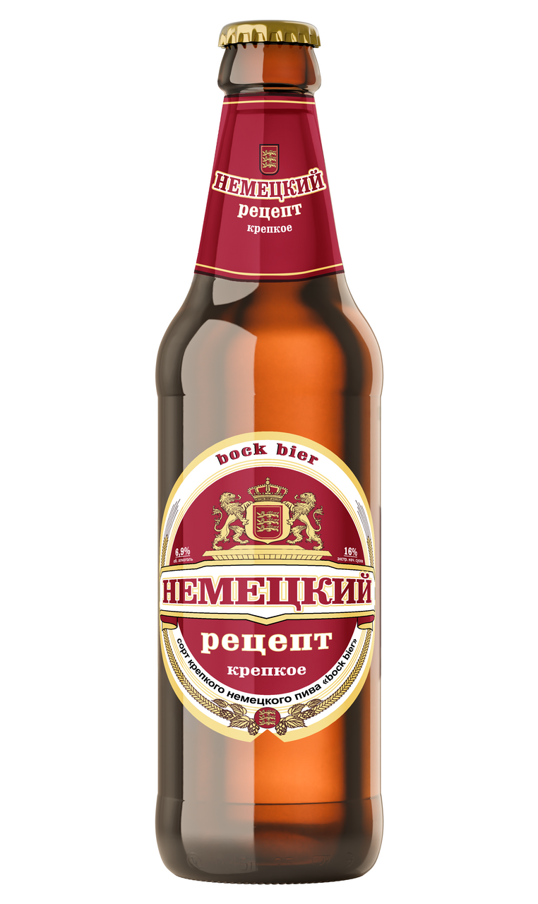 Пиво Немецкий рецепт крепкое светлое, 0.45л