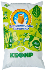 Кефир Деревенское молочко 1%, 900г