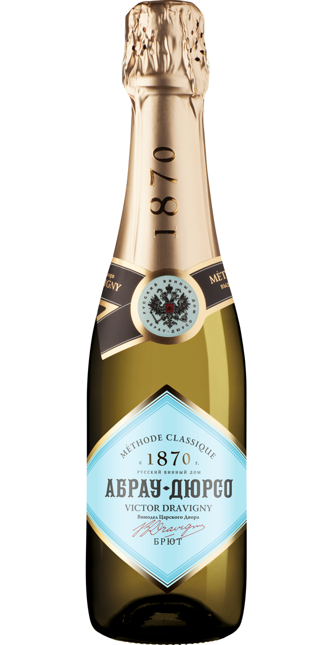 Вино игристое Абрау Дюрсо Виктор Дравиньи белое брют, 0.375л
