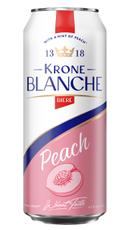 Пивной напиток Krone Blanche Biere персик, 0.45л