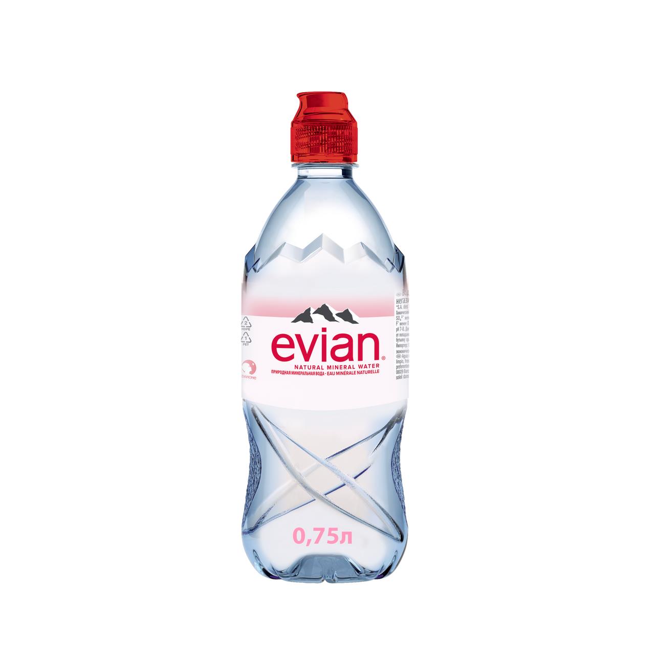 Минеральная вода EVIAN спорт, 0,75л