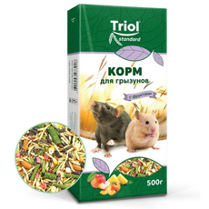 Корм Triol для грызунов с фруктами, 500г