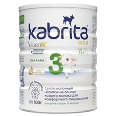 Детское молочко Kabrita 3 Gold на козьем молоке для комфортного пищеварения с 12 месяцев, 800г