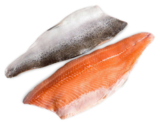 Форель мурманская филе на коже охлажденная