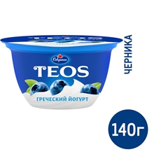 Йогурт Савушкин продукт Teos греческий черника 2%, 140г