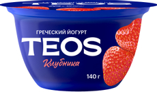 Йогурт Teos Греческий клубника 2%, 140г