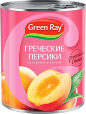Персики Green Ray в сиропе, 850мл