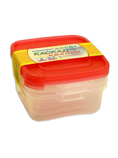 Набор контейнеров для хранения Полимербыт Каскад 700мл 14.5 х 14 х 8.5см, 3шт