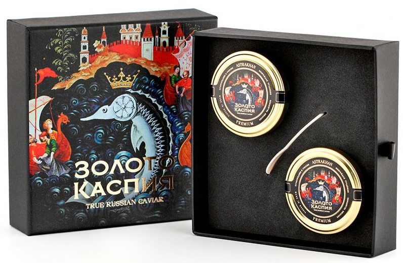 Икра осетровая Золото Каспия зернистая 50г x 2шт, 100г
