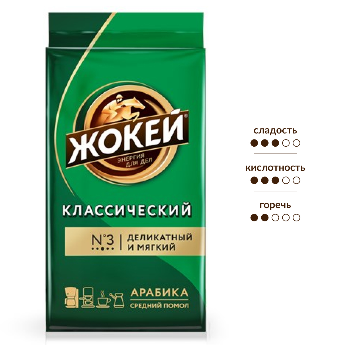 Изображение товара Кофе Жокей классический молотый натуральный 250г