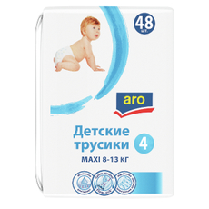 aro Подгузники-трусики maxi 4 размер 8-13кг, 48шт