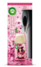 Освежитель воздуха автоматический AirWick Freshmatic Pure Цветущая сакура со сменным баллоном, 250мл