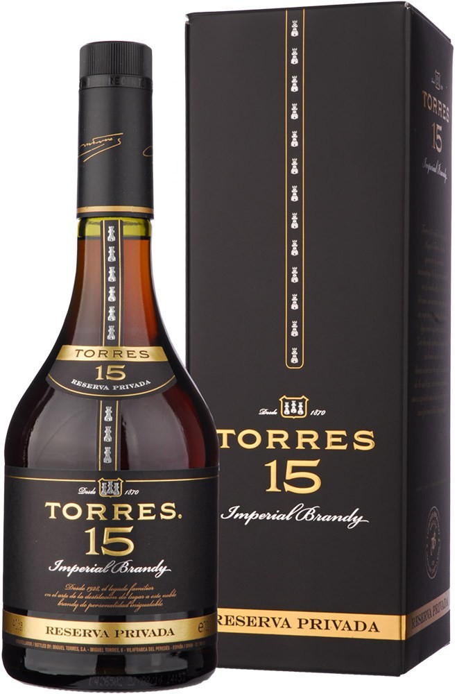 Изображение товара Бренди Torres Reserva Privada 15 лет, 0.7л в подарочной упаковке