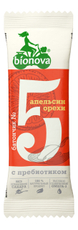 Батончик Bionova №5 Апельсин-орехи без сахара, 35г