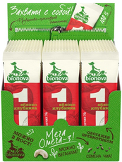 Батончик фруктово-ореховый Bionova №1 с яблоком и клубникой, 35г x 24 шт