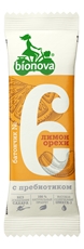 Батончик фруктово-ореховый Bionova №6 с лимоном и орехами, 35г